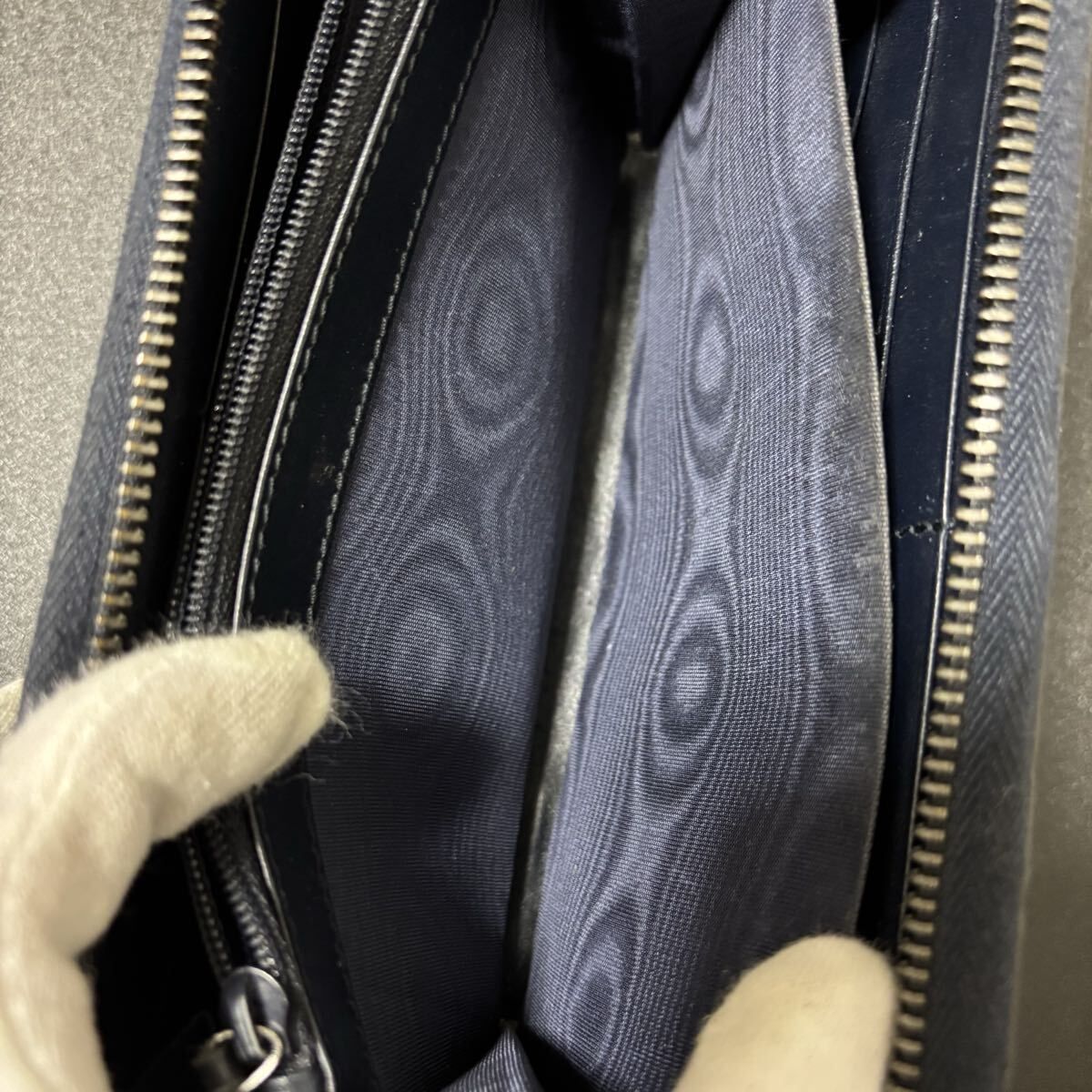 s31 グッチ GUCCI グッチ シマ レザー ネイビー 濃 紺 長財布 GG