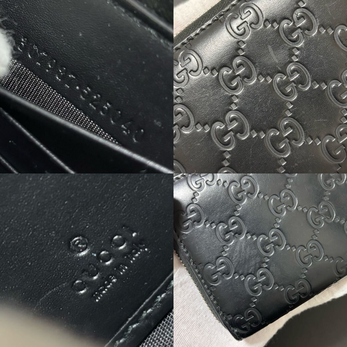未使用級✨グッチ 長財布 ラウンドファスナー ドリアン シマレザー ブラック s32 GUCCI グッチ グッチ シマ レザー ブラック 黒 長財布 ジップ