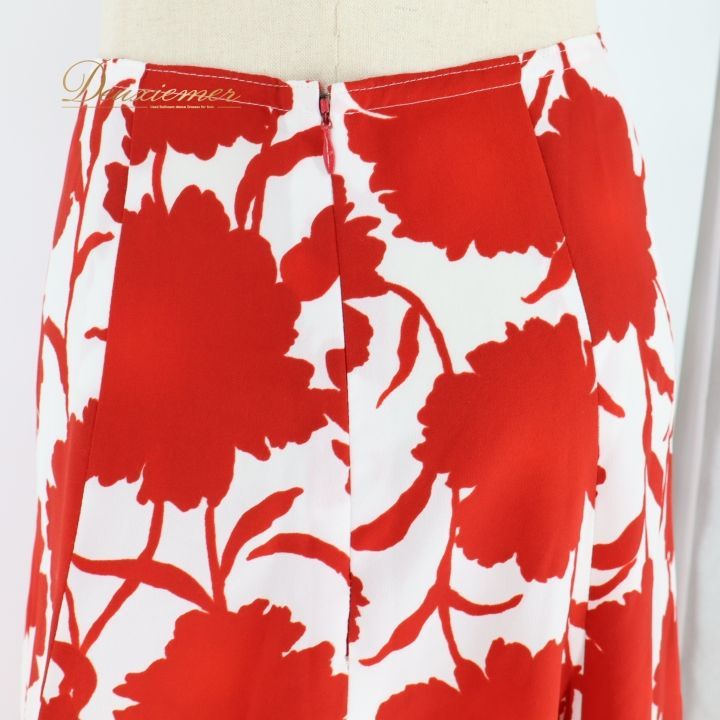 フラメンコ 衣装 ファルダ スカート シージョ 花柄 赤 白 軽い 薄い