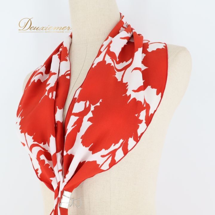 フラメンコ 衣装 ファルダ スカート シージョ 花柄 赤 白 軽い 薄い