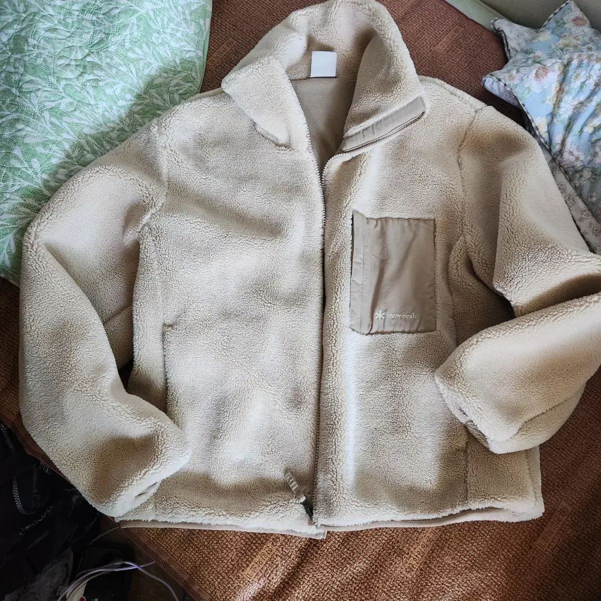 スノーピーク アイボリー シープスキン フリース ジャケット100