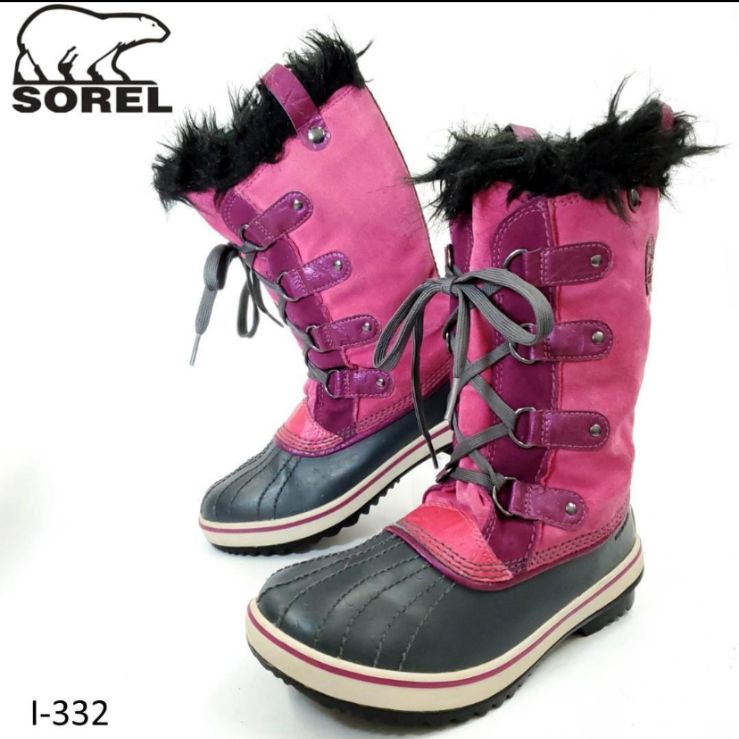 SOREL ソレル スノーブーツ 22 cm レザー スエード ファー