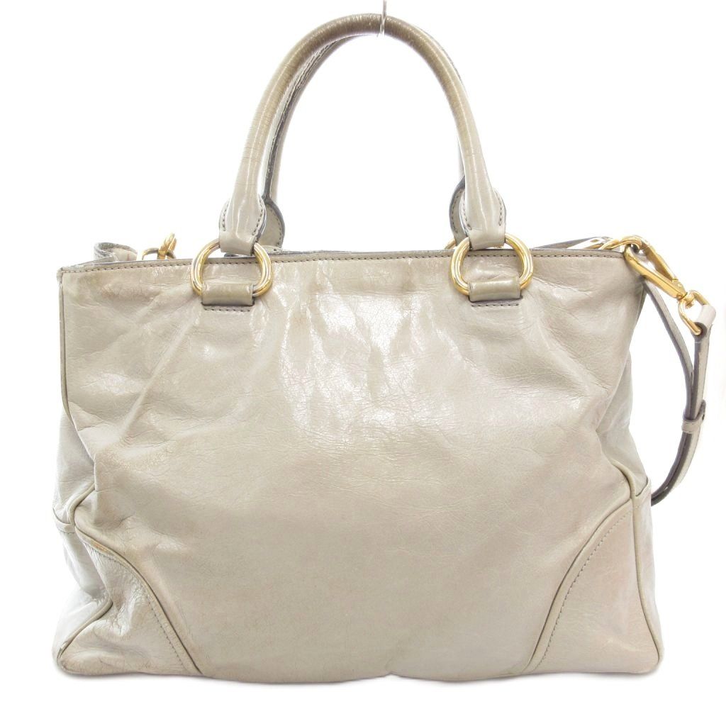 ミュウミュウ miumiu ハンドバッグ ショルダー 2WAY 斜めがけ ロゴ レザー 緑 グリーン AE GY18