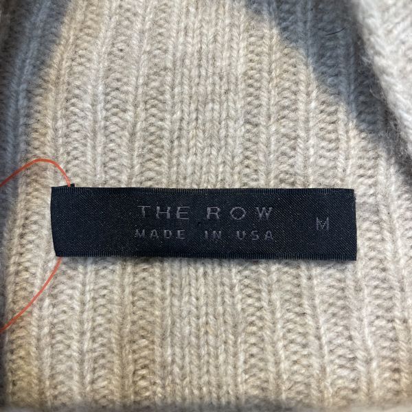  ザロウ THE ROW ニットワンピース ロングニットワンピ リブニット 長袖 ベージュ ウール カシミア リネン M 9-11号 レディース Y 5 006 長袖 七分袖 ニットワンピース