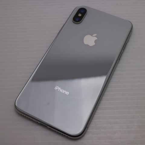 超美品 SIMフリー iPhoneX 256GB シルバー スマホ 即日発送 スマホ