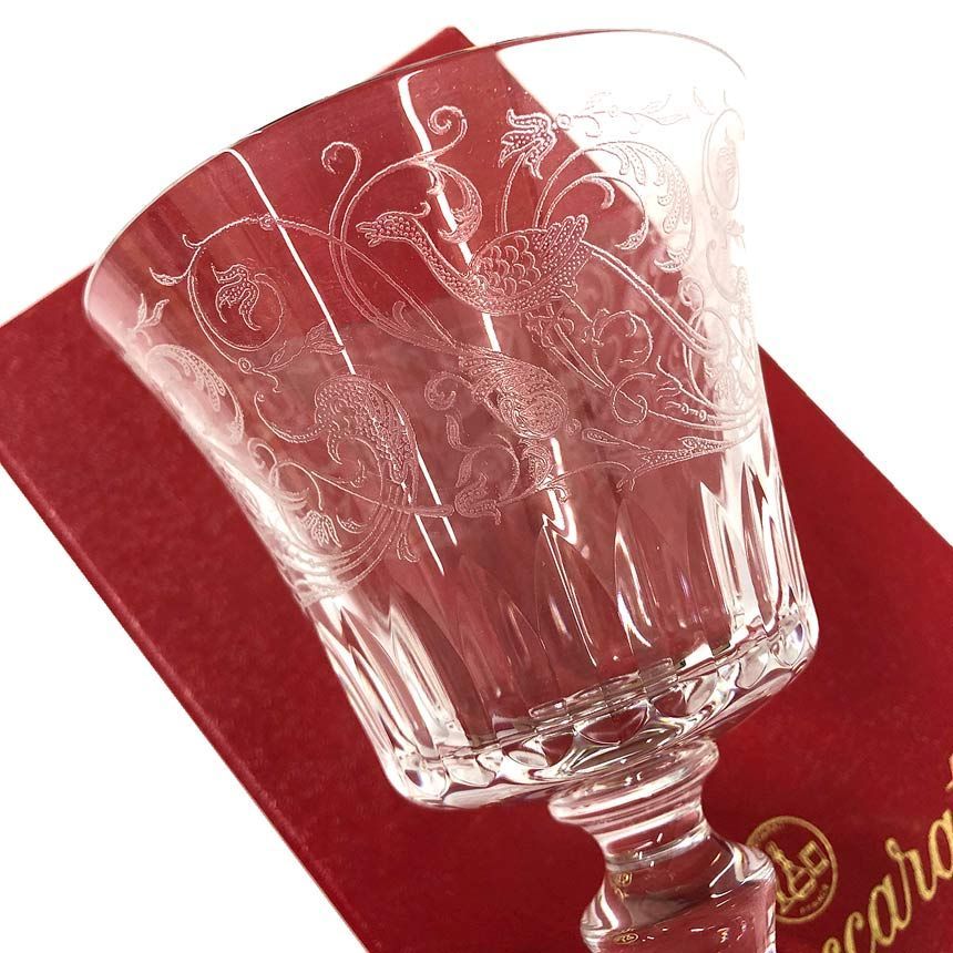 Baccarat バカラ Parme パルメ ワイン グラス 14cm エッチング 不死鳥 クリスタルガラス 新古品 aq12218