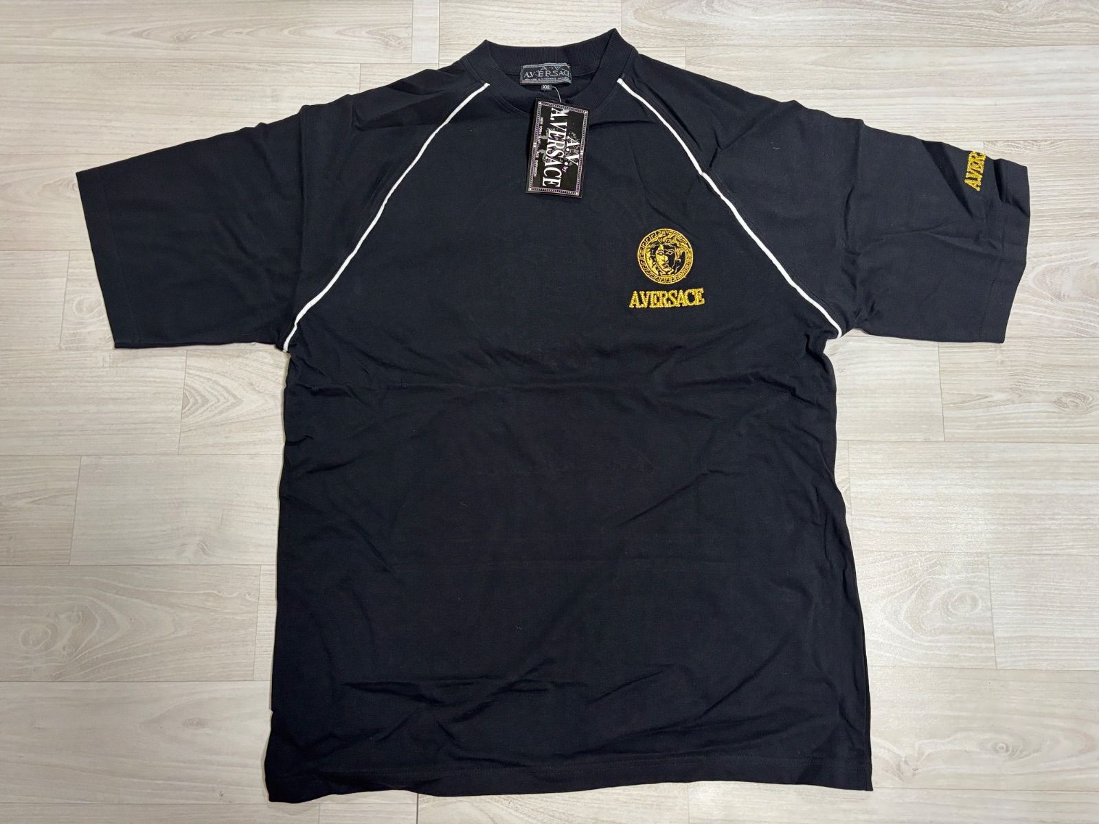 A.VERSACE ヴェルサーチ Tシャツ セットアップ 黒 メデューサ ヴィンテージ 綿