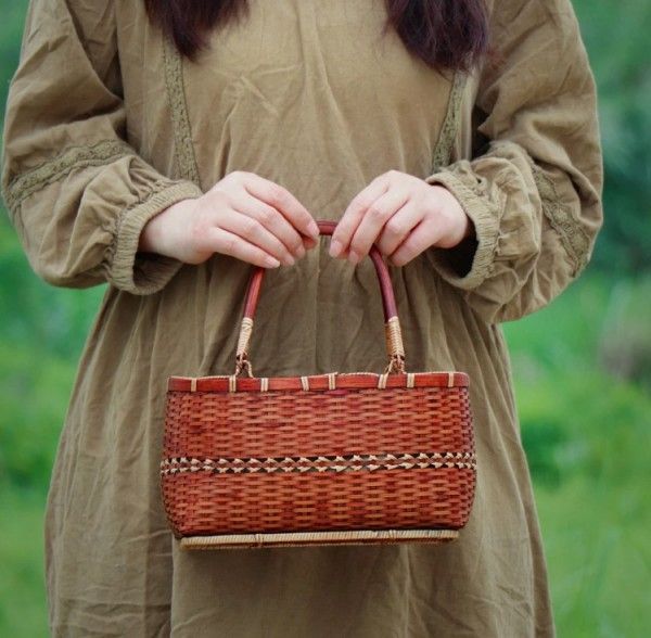 竹製 ハンドバッグ