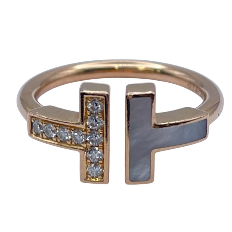 ティファニー TIFFANY＆CO Tワイヤーリング ピンクゴールド Au 750 ジュエリー