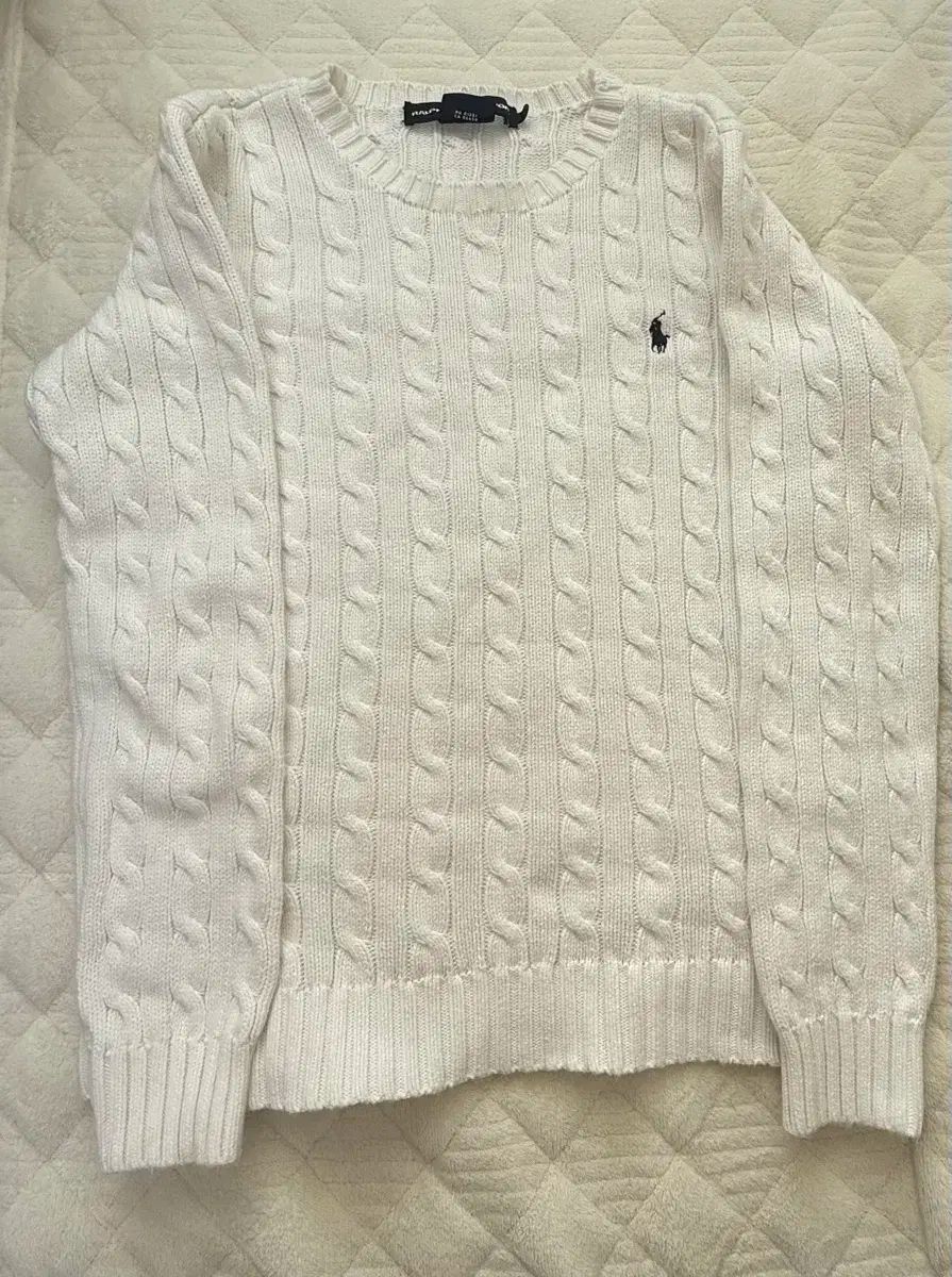 ポロ ラルフローレン ケーブル ニット 白