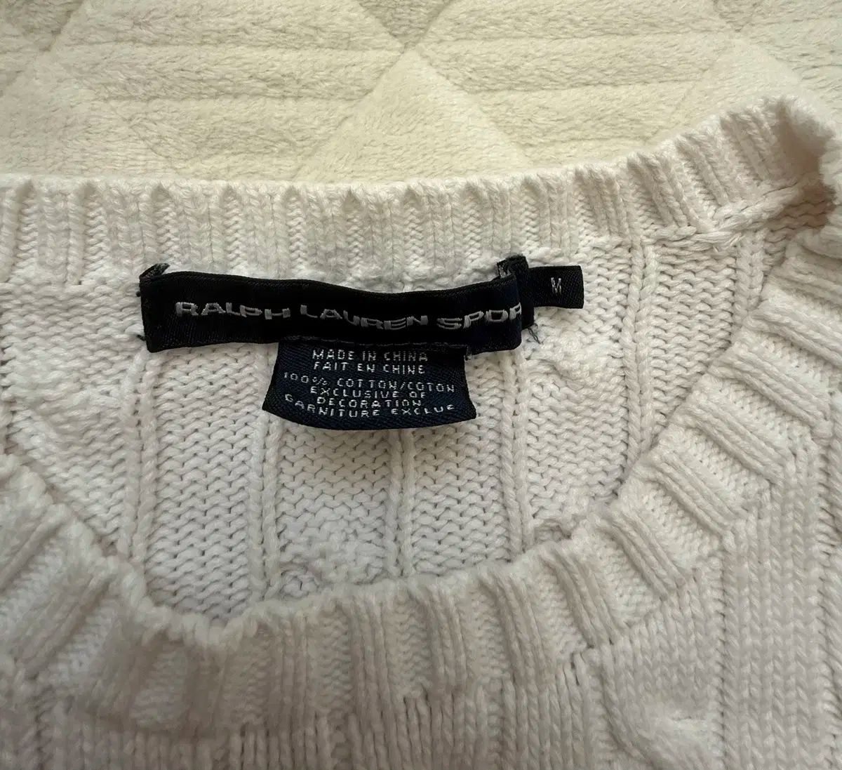 ポロ ラルフローレン ケーブル ニット 白