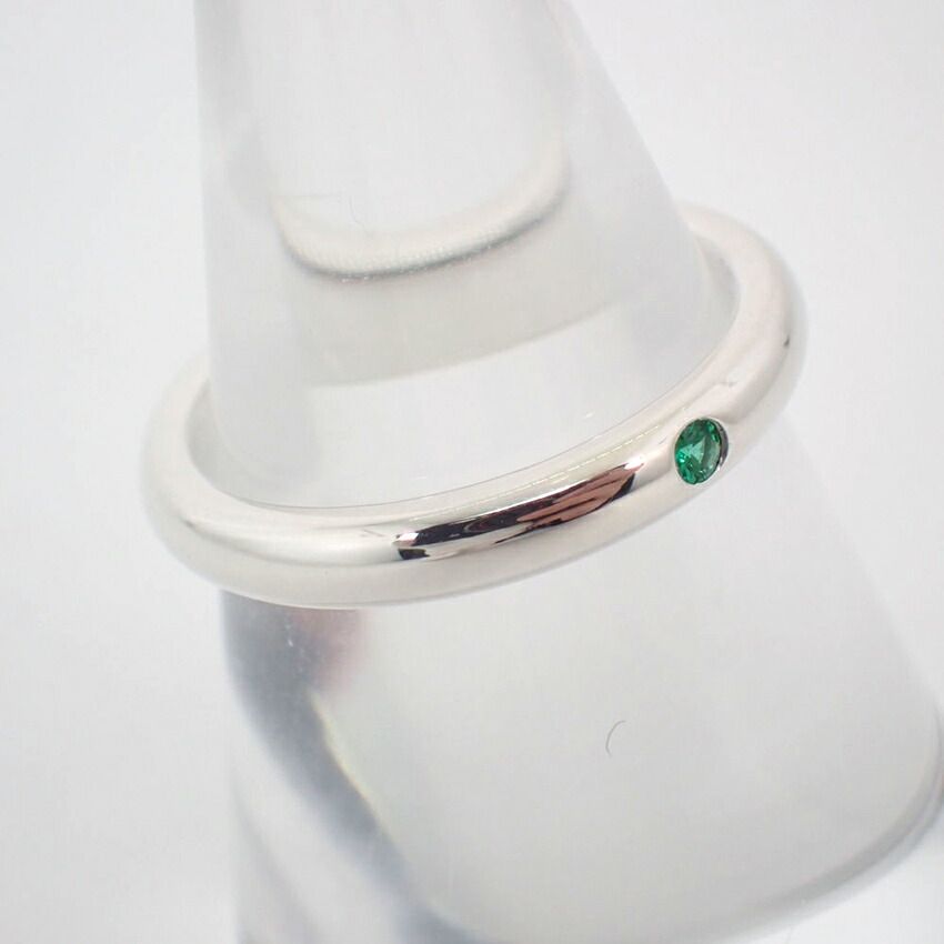ティファニー 925 エルサペレッティエメラルド リング 9号 j 90-7