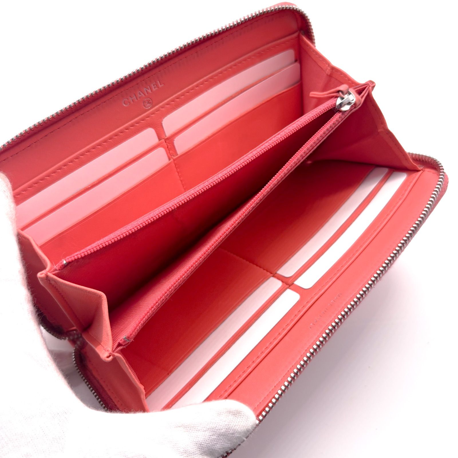 極美品✨】シャネル 長財布 ニューカメリア ラウンドジップ - メルカリ