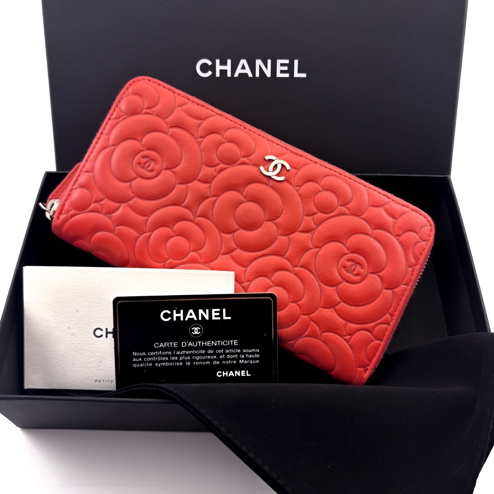 極美品✨】シャネル 長財布 ニューカメリア ラウンドジップ - メルカリ