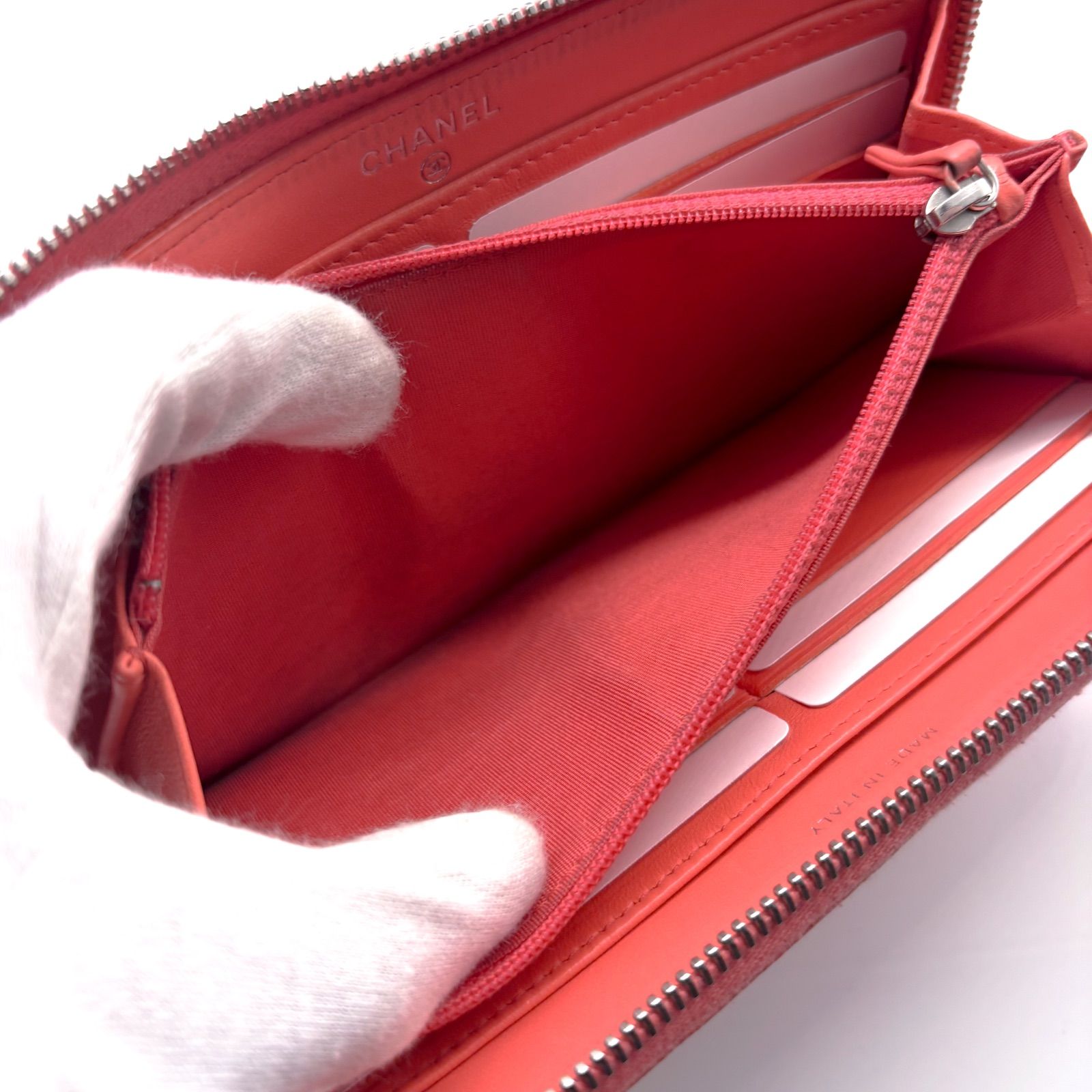  シャネル ニューカメリア ラウンドジップ 長財布 長財布 小物