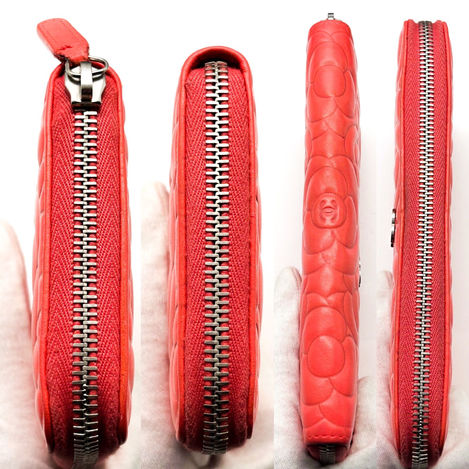 極美品✨】シャネル 長財布 ニューカメリア ラウンドジップ - メルカリ