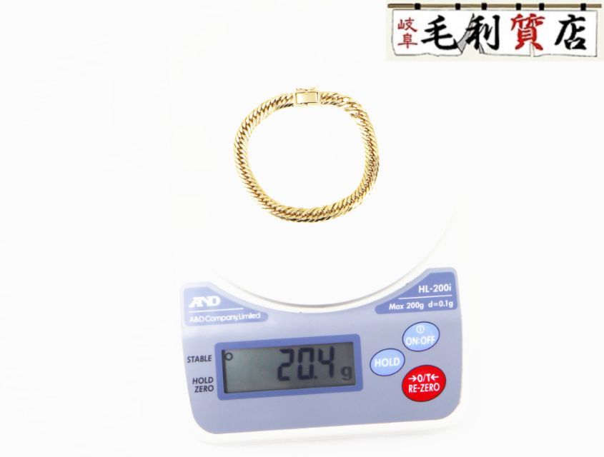 K 18 キヘイ 喜平 ブレスレット 8面トリプル 20 4 g 8メントリプル 18金 イエローゴールド 750 YG ジュエリー