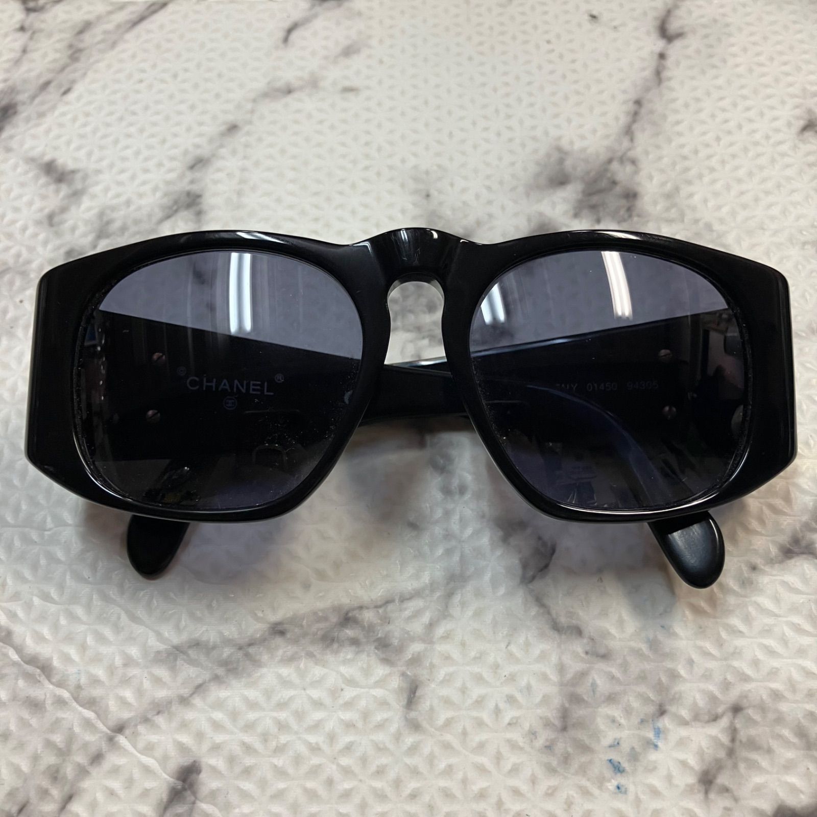 CHANEL シャネル サングラス ブルーレンズ × ブラックフレーム 01451 90405 556 e 97 a 3