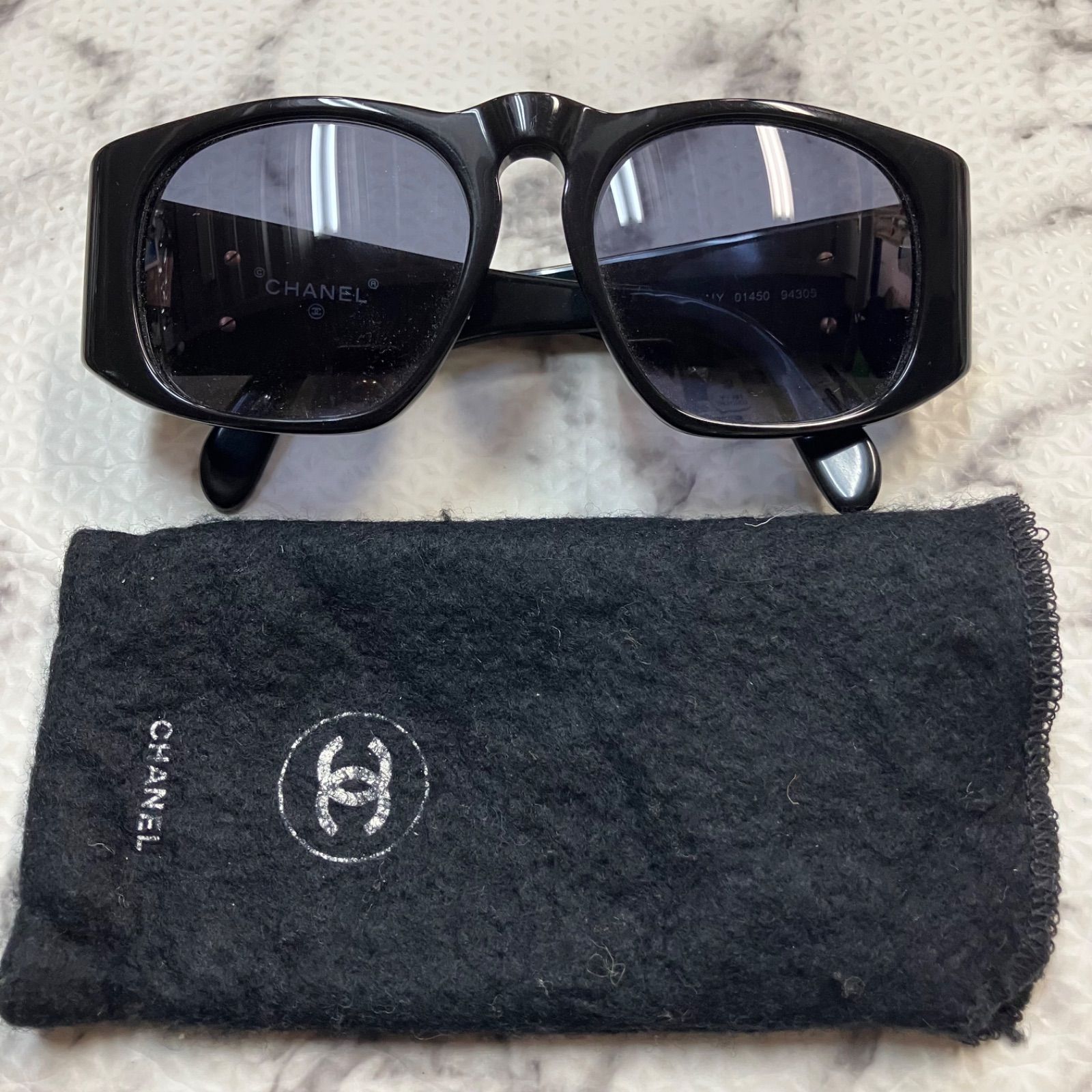 CHANEL シャネル サングラス ブルーレンズ × ブラックフレーム 01451 90405 556e97a3