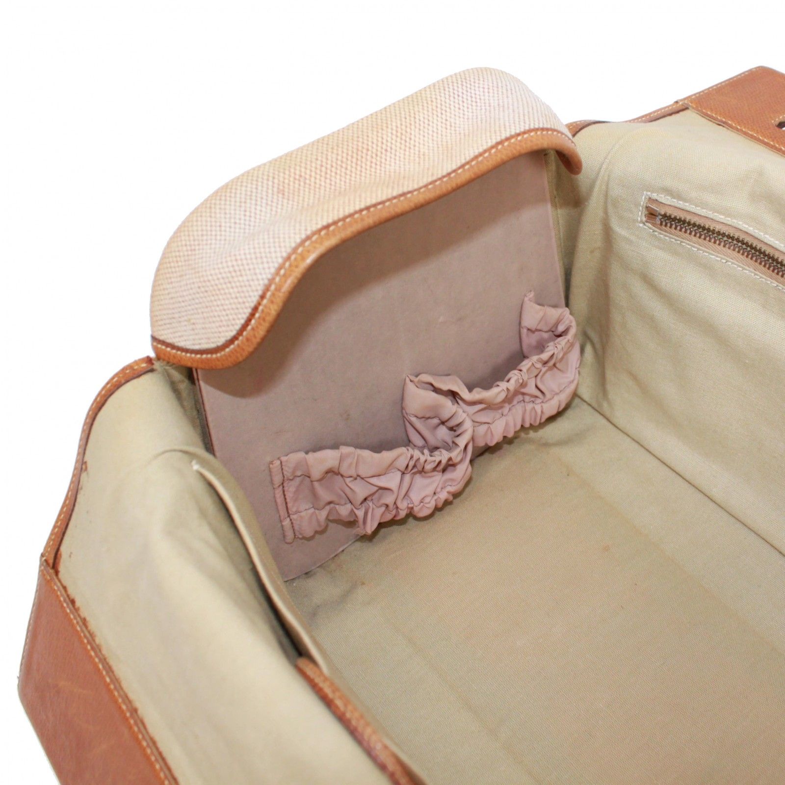  HERMES エルメス ボストンバッグ キャンバス レザー ブラウン ベージュ 〇E刻印刻印 レディース ボストンバッグ 旅行用バッグ バッグ