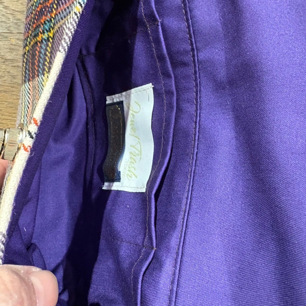 チェック柄 パープル