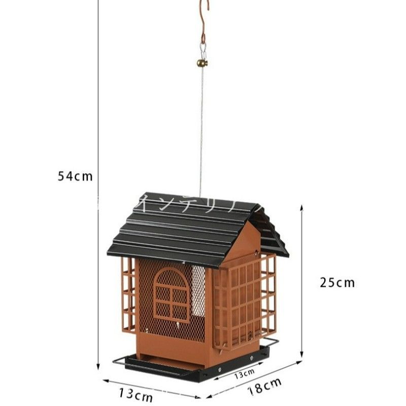 ガーデンオブジェ バードフィーダー 餌箱 バードフィーダー ブラウン