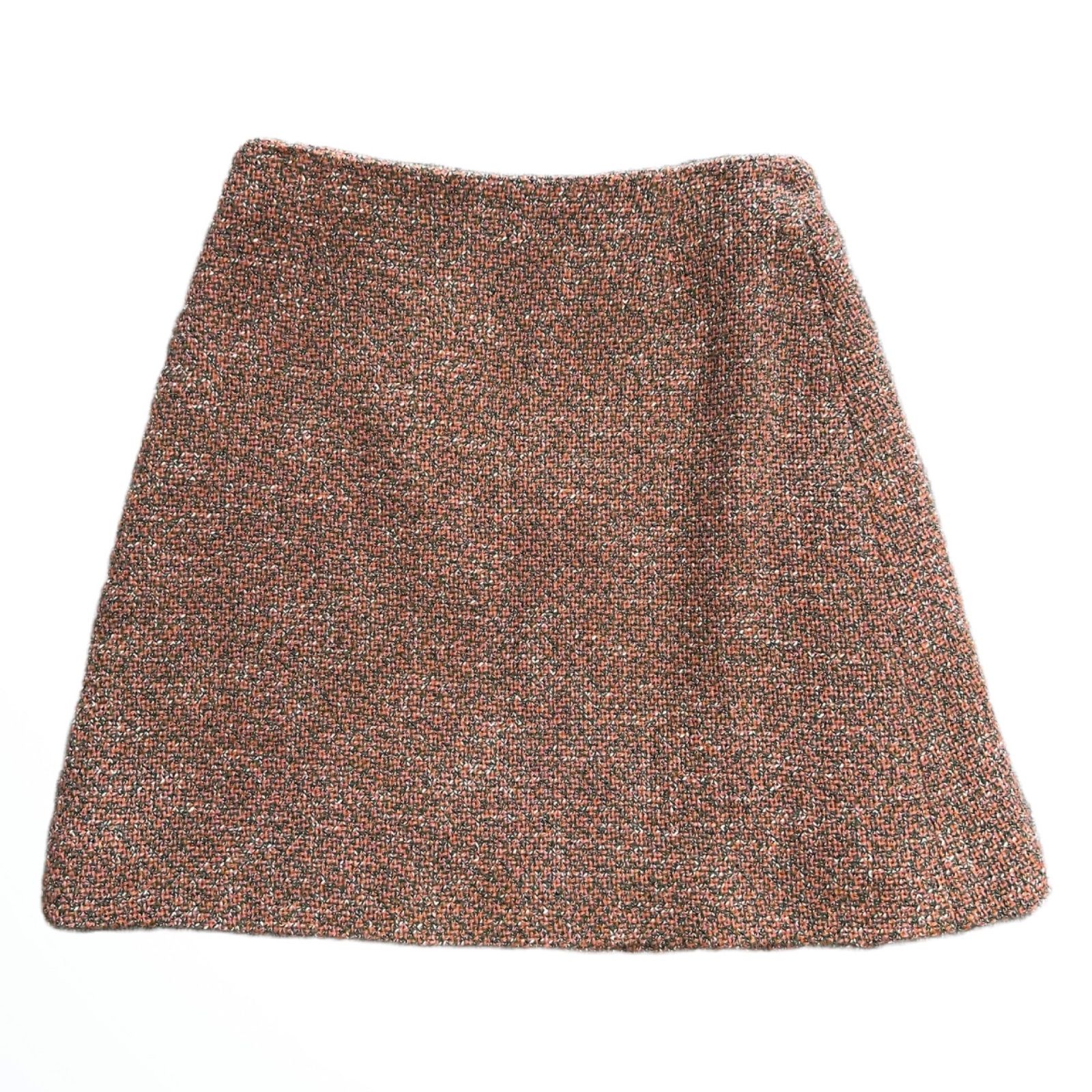 Christian Dior クリスチャンディオール ツイード スカート 34 コットン マルチ ウール レディース