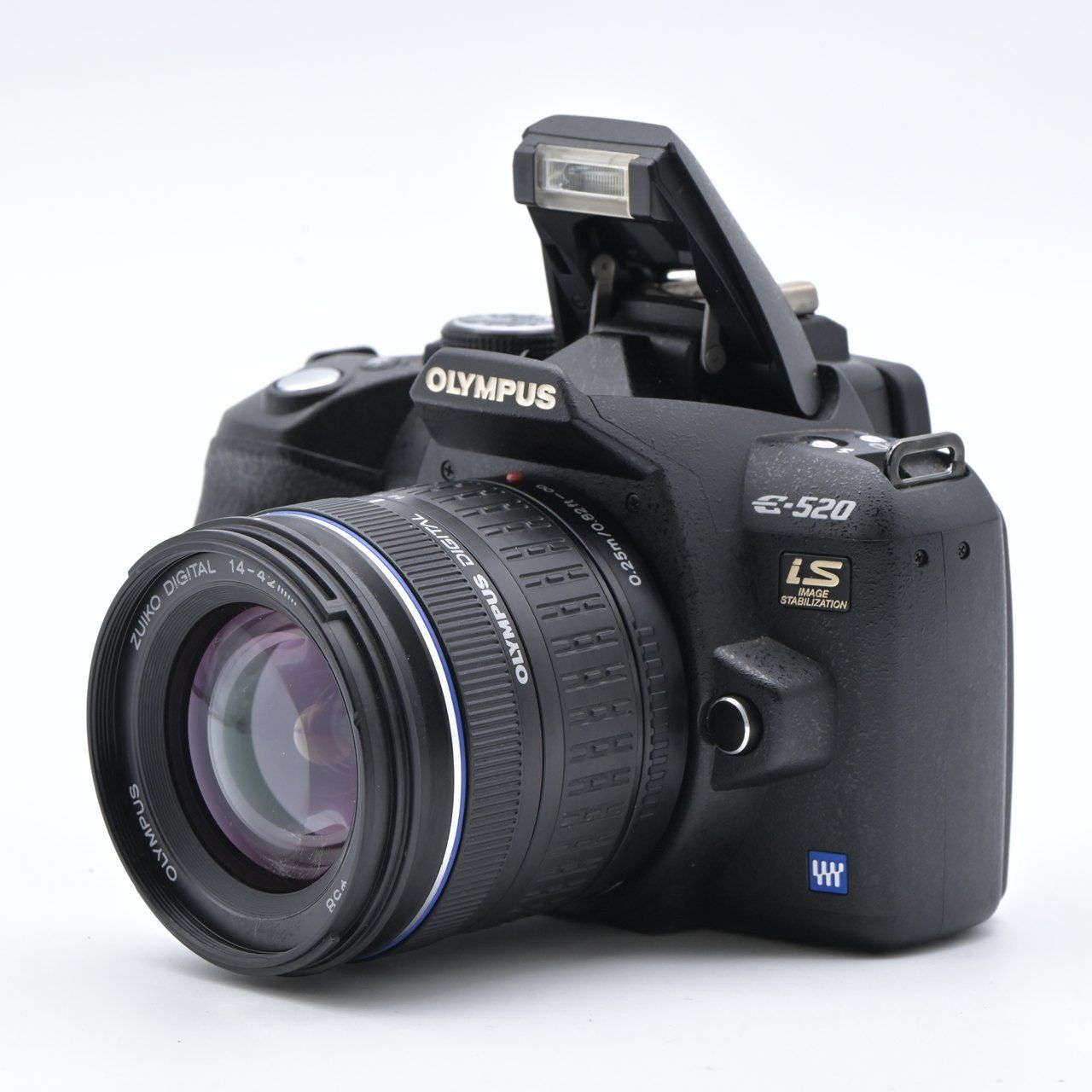 m□オリンパス E-520 ボディ レンズ2個セット□レンズフード 充電器 