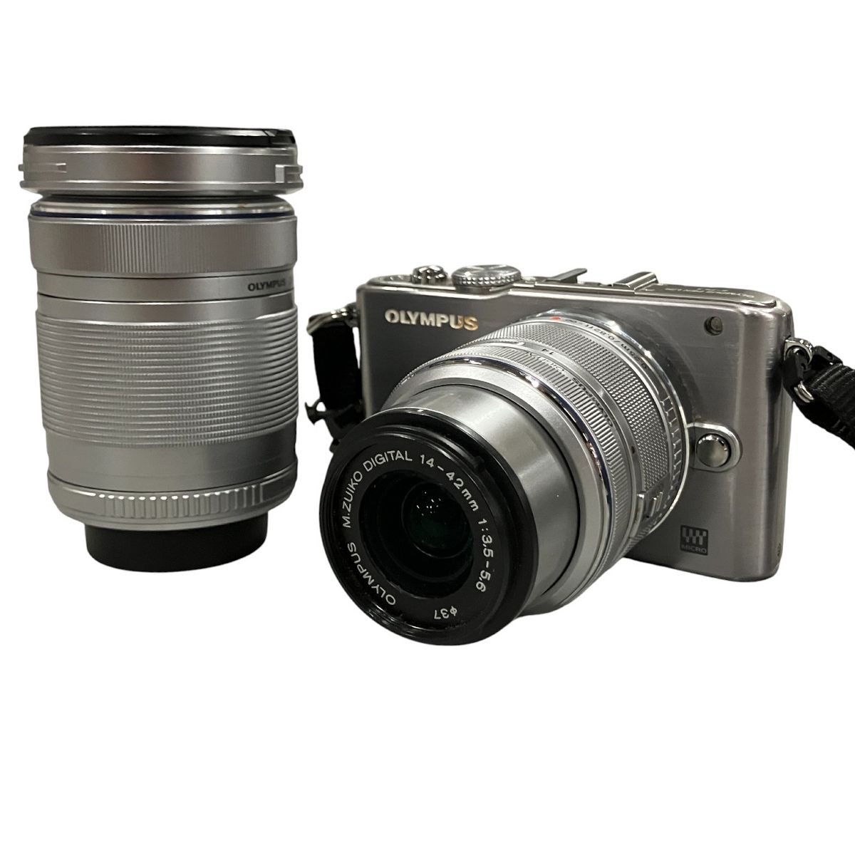 OLYMPUS オリンパス PEN Lite E-PL3 ダブルズームレンズ ミラーレス一眼 14-24mm 40-150mm カメラ ジャンク B10560351