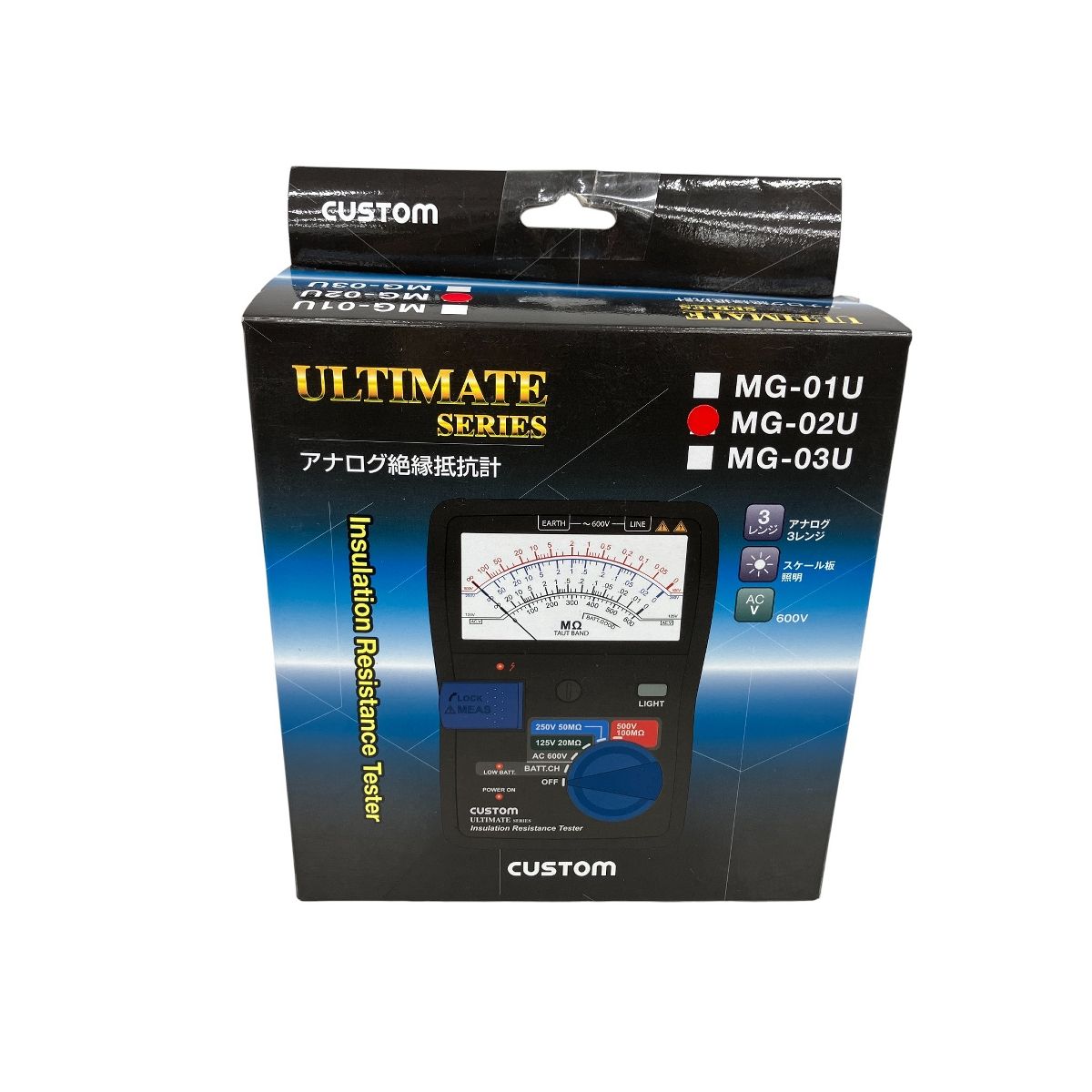  CUSTOM カスタム アナログ絶縁抵抗計 MG 02 U 開封品 その他 計測 検査