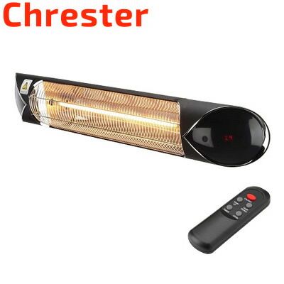 クレスター 即暖 赤外線ヒーター ペガサス 壁 天井設置モデル IP 65防水 屋外使用可 100 V 電気ストーブ HEAT A 101 B ブラック Chrester