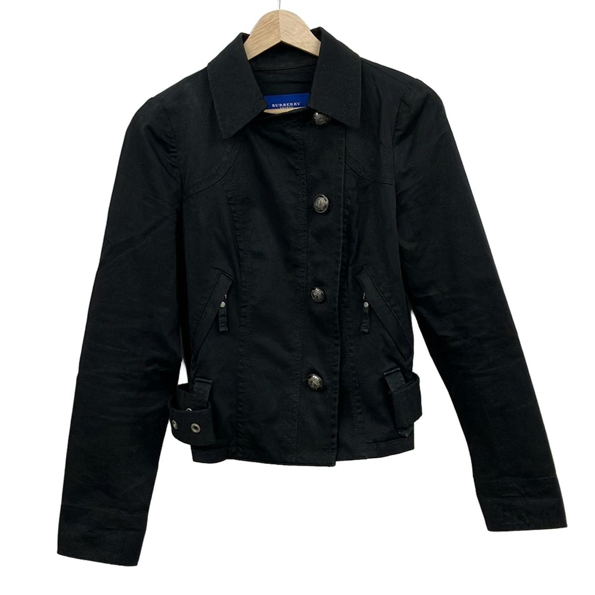 Burberry Blue Label バーバリーブルーレーベル ブルゾン サイズ38 M レディース - 黒 長袖 ジップアップ 春 秋