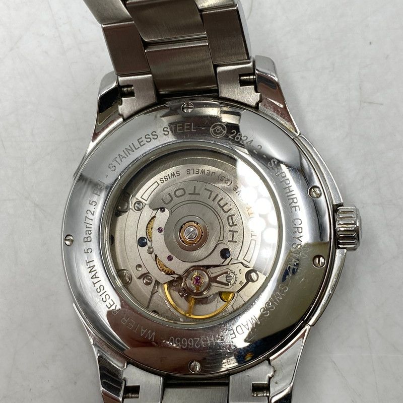  品 ハミルトン JAZZ MASTER QUARTZ H 326650 ジャズマスター ビューマチック クォーツ 自動巻き 黒文字盤 腕時計 197 251114 ay 05 izu 自動巻き時計 腕時計(アナログ)