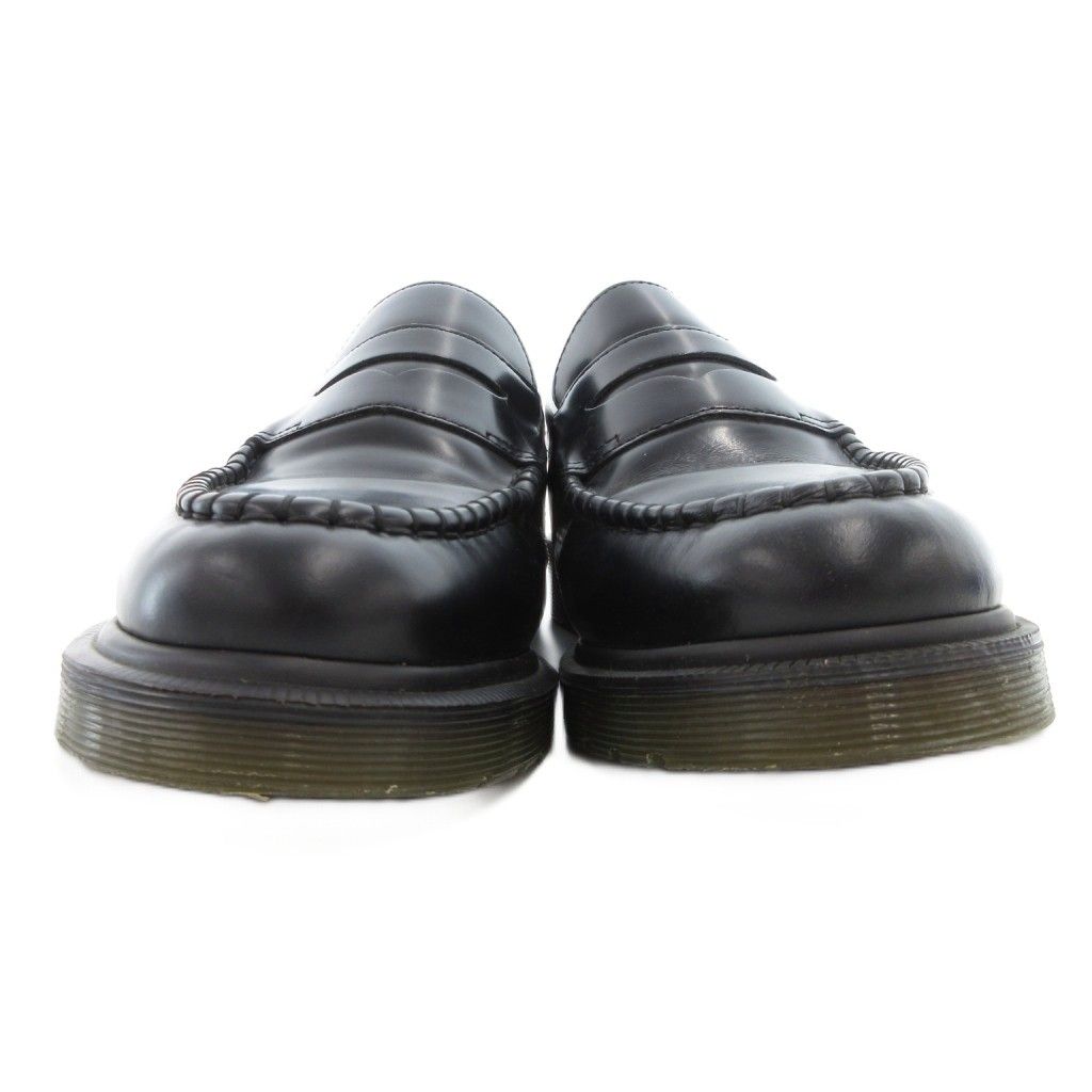 フローのある ドクターマーチン DR.MARTENS ABBOT コインローファー レザー 革 オリジナルソール UK7 黒 ブラック AW006 GV GY17 品質保証で、高速配送！