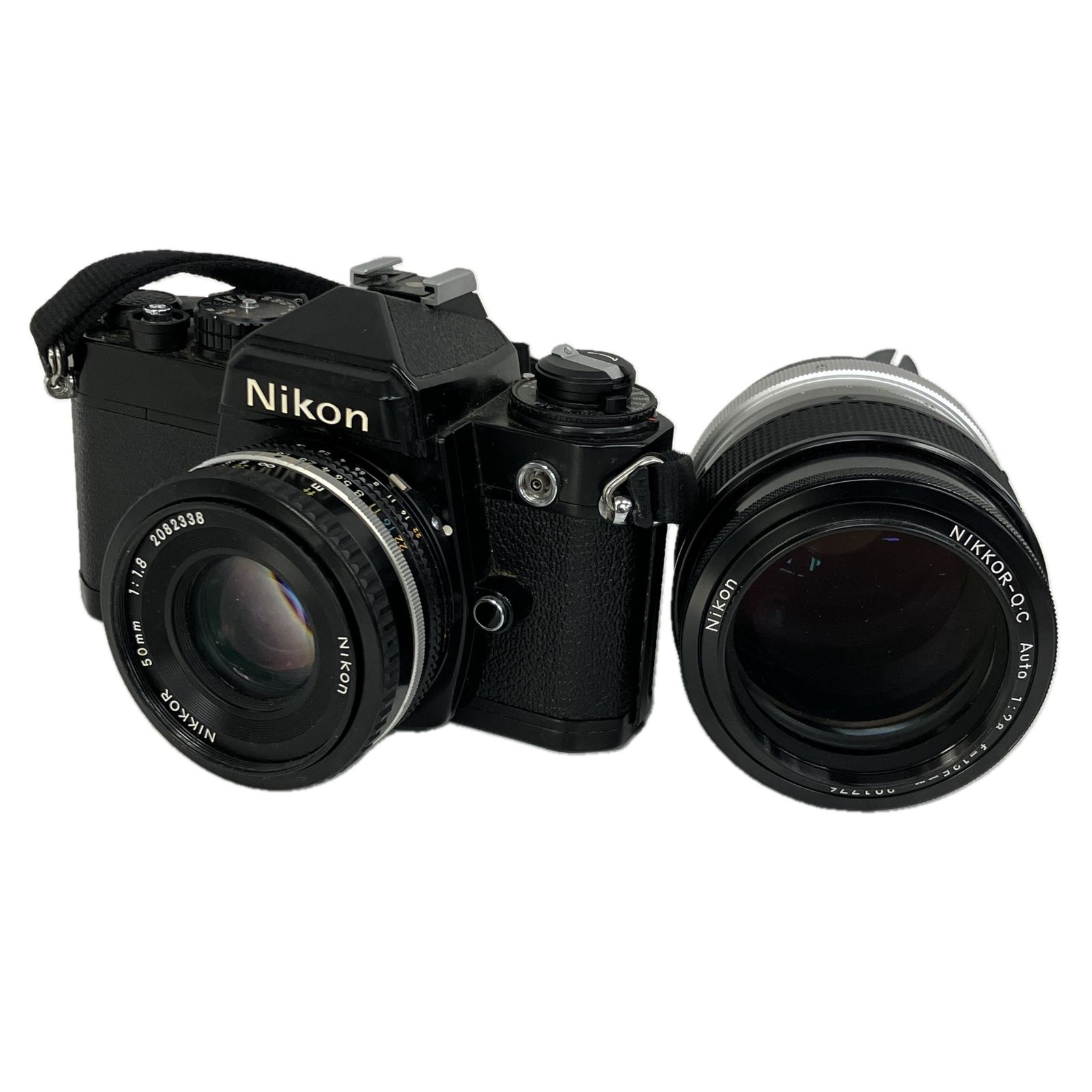Nikon FE フィルムカメラ ボディ Nikkor R 50mm F1.8 Nikkor-Q C 135mm F2.8 レンズ2点 セット ジャンクS10612122