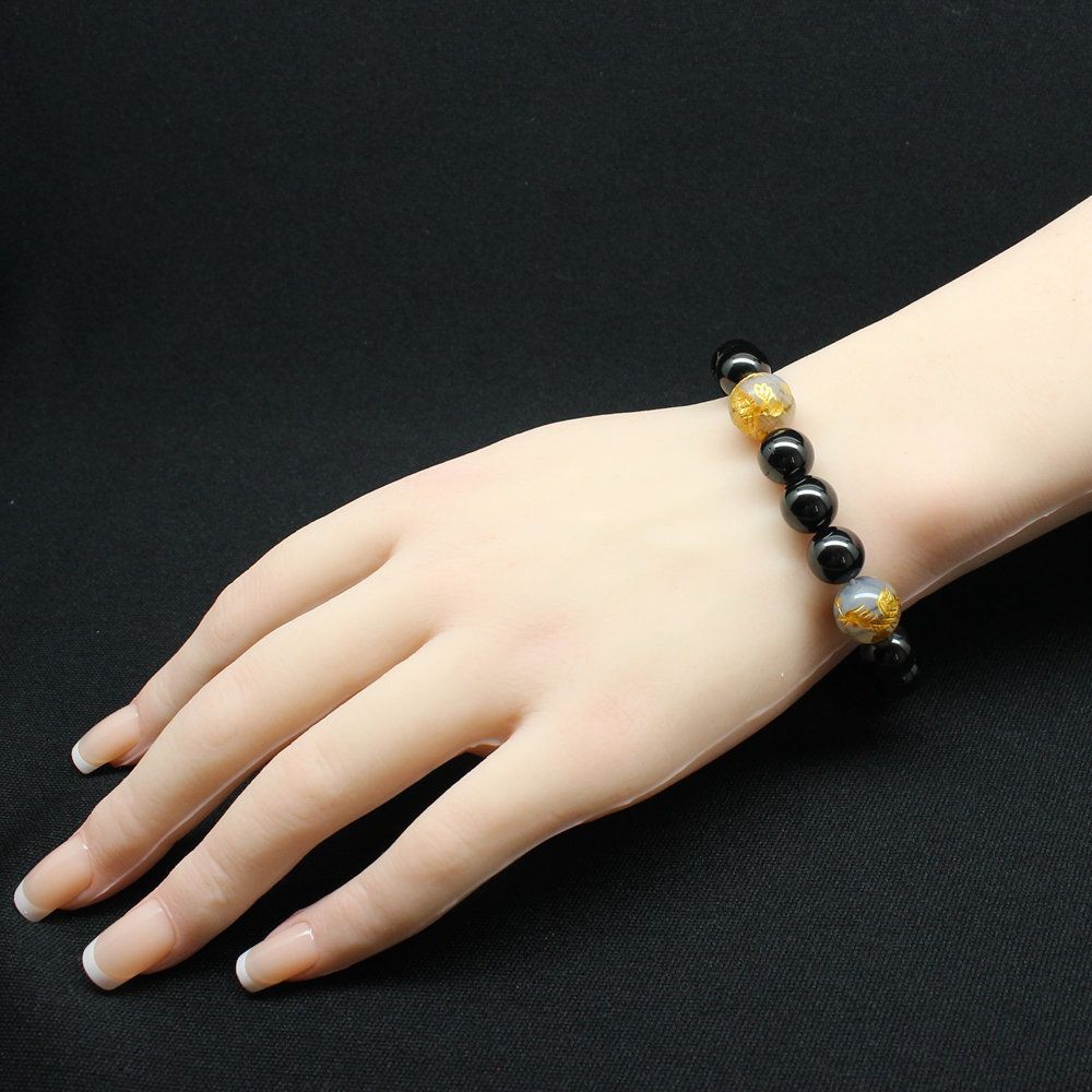 初虎様　おまとめ　デザインブレスレット 特別感あふれる】 【四神獣ブレス】12ミリ×10mm MIX数珠 玄武 皇帝龍