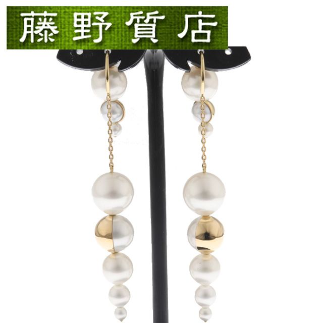 仕上げ済 タサキ TASAKI 田崎 シェル パール ピアス K18 YG イエロー ゴールド 淡水真珠 イヤリング EC-4181-18KYG タサキ ピアス ゴールドピアス レディース ジュエリー パールピアス ブランドジュエリー 8717