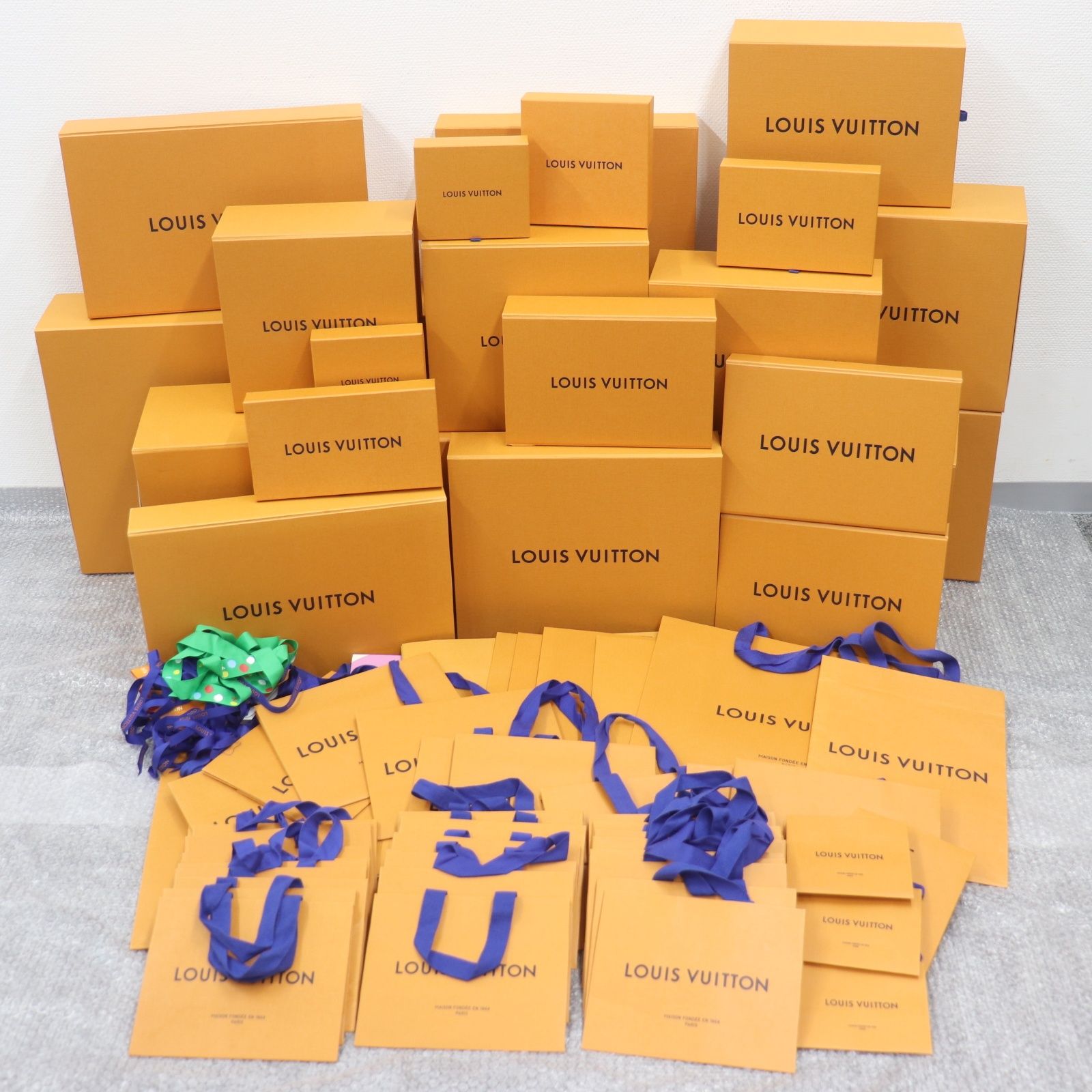LOUIS VUITTON ルイヴィトン BOX 空き箱 ショッパー 紙袋 リボン オレンジ まとめ 箱