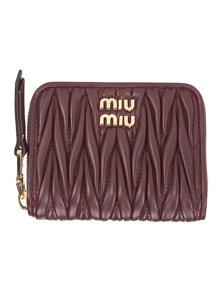 MIU MIU ミュウミュウ ナッパレザー マテラッセモチーフ ジップ 財布