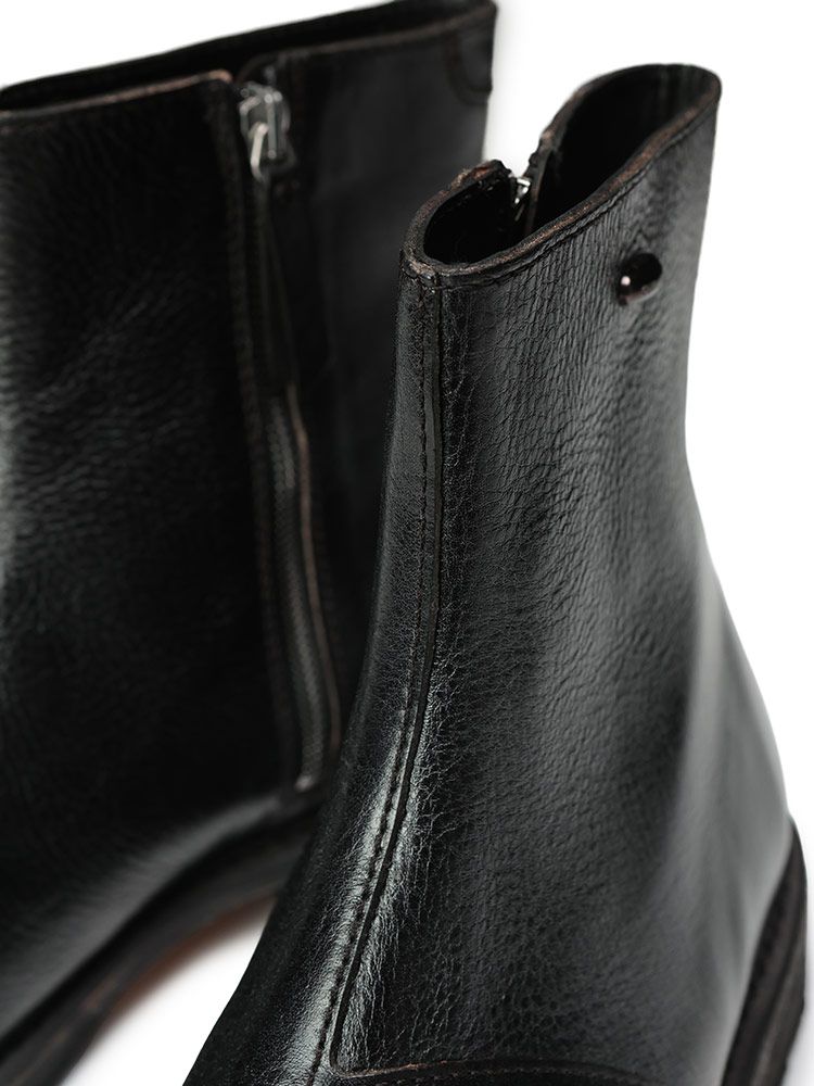 レザー ショートブーツ