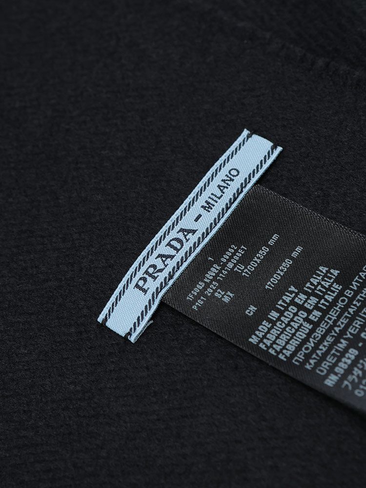  PRADA プラダ カシミヤ混 ワンポイントロゴ マフラー その他 小物