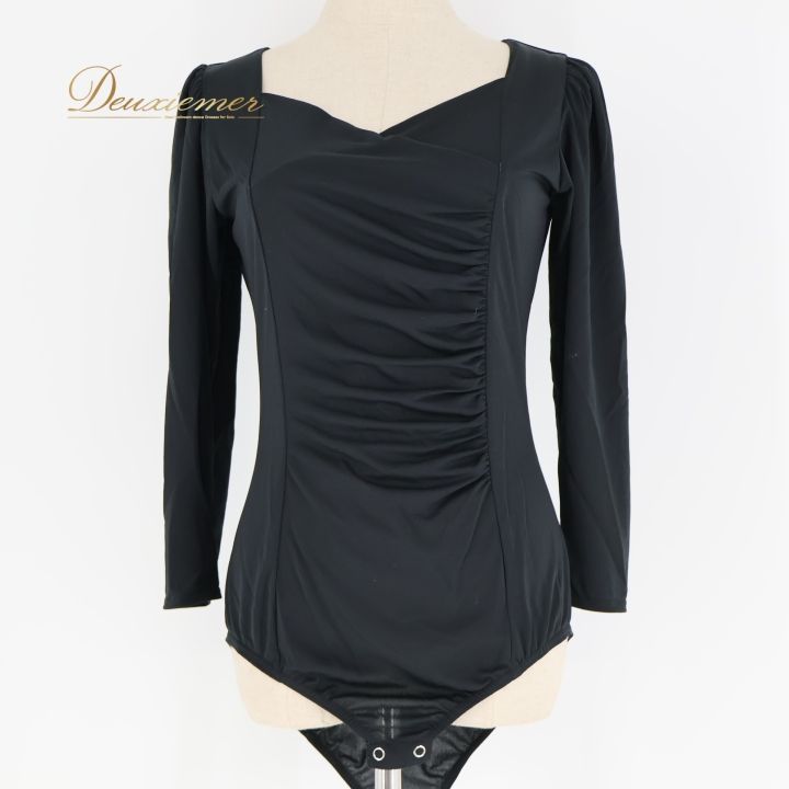 社交ダンス 衣装 レオタード チャコット Chacott ブラック系 黒 無地
