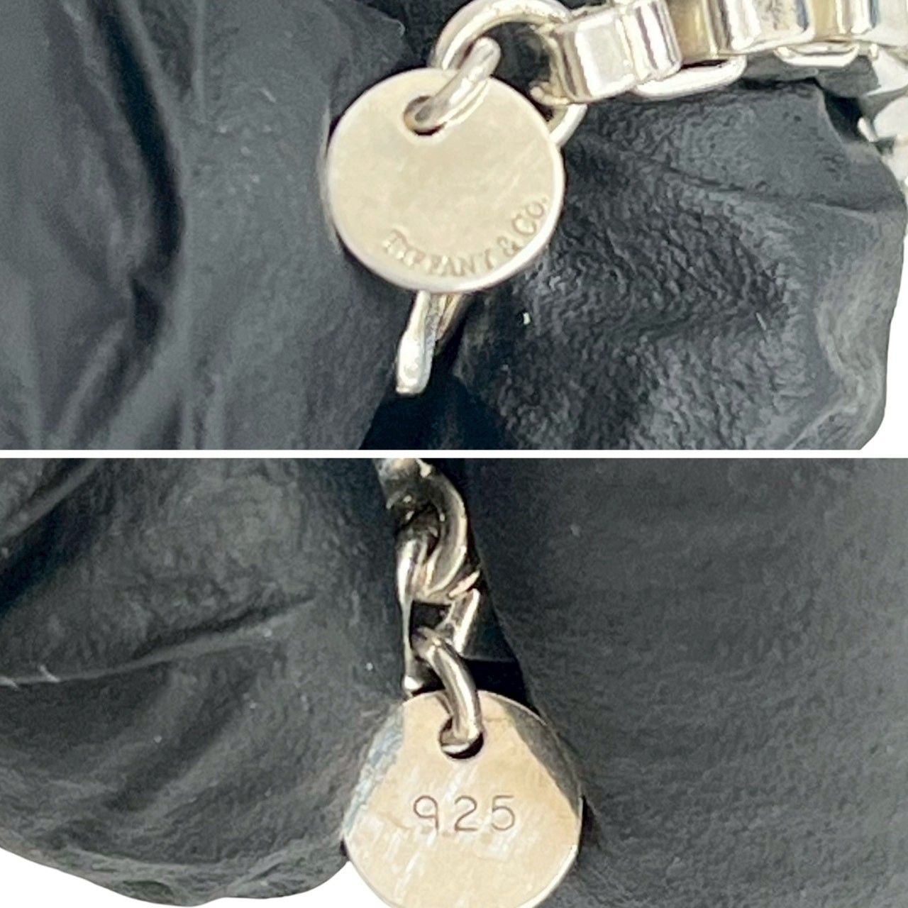 保存 TIFFANY-Co. ティファニー ベネチアン ブレスレット シルバー925 チェーン バングル ジュエリー 26946