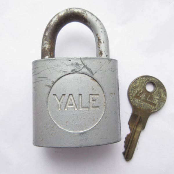 USA製 YALE刻印 南京錠 パドロック 鍵付き 実用可能 米国製 アメリカ製