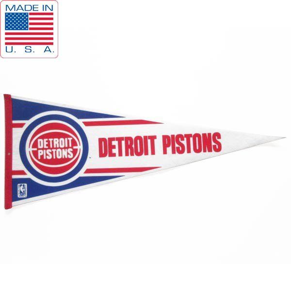 本物保証，爆買い 90s USA製 NBA DETROIT PISTONS チームロゴ ペナント デトロイト ピストンズ  バスケットボール ビンテージ 90年代 D149-71-0002XV タペストリー