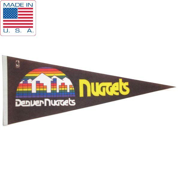 人気セール，新品 90s USA製 NBA DENVER NUGGETS チームロゴ ペナント デンバー ナゲッツ バスケ ビンテージ 90年代 アメリカ製 D149-71-0013XVW タペストリー