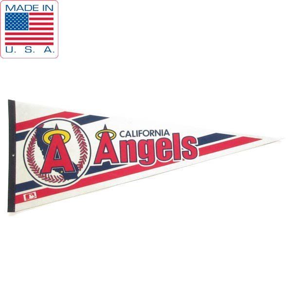 【新品，100%新品】 90s USA製 MLB CALIFORNIA Angels ペナント チームロゴ カリフォルニア エンゼルス 野球 ビンテージ 大谷翔平 90年代 D149-71-0039XV タペストリー