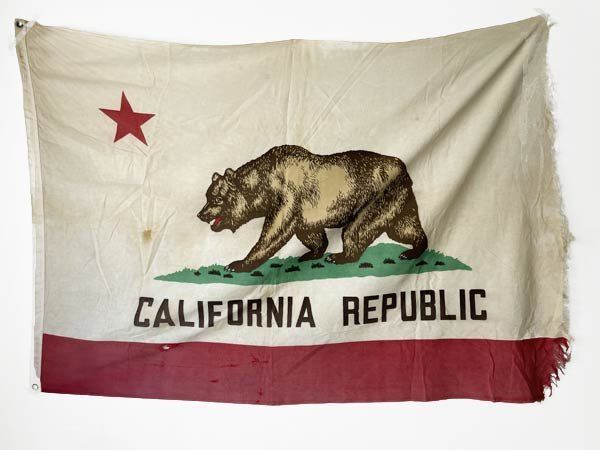 カリフォルニア州旗 117 168 コットン アメリカ製 ビンテージ フラッグ ガレージ ディスプレイ D 152 71 0003 ZV