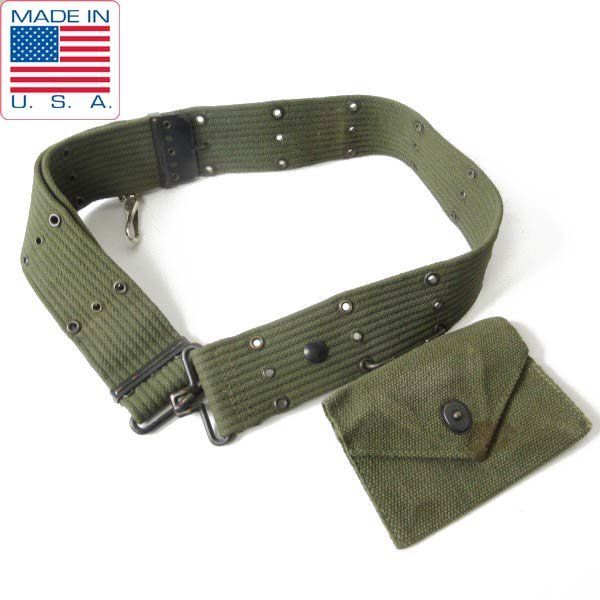 40s 実物 米軍 ファーストエイドポーチ×50s ピストルベルト セット コットン ビンテージ D152-71-0008ZV