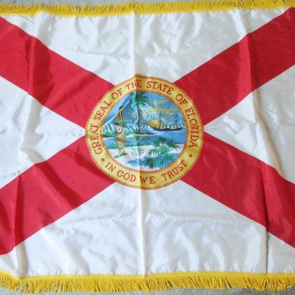 フロリダ州旗 アメリカ 旗 フラッグ ディスプレイ 観賞用 店舗什器 写真スタジオ アメリカ製 ビンテージ D 150 71 0015 ZV